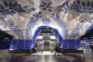 LifTe 北欧の暮らし スウェーデン ストックホルム 地下鉄 T-centralen駅 アート