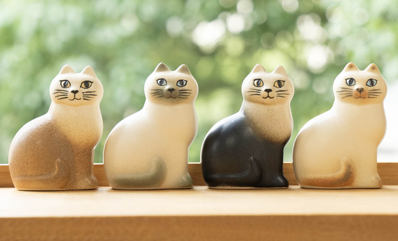スウェーデンの陶芸家 リサ・ラーソンの猫は一体一体表情が違う 