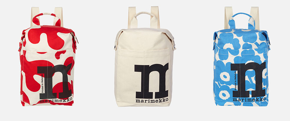 LifTe北欧の暮らし フィンランド マリメッコ marimekko 新作 バッグ mロゴ Monoform bags Solid ソリッド プッロポスティ バックパック