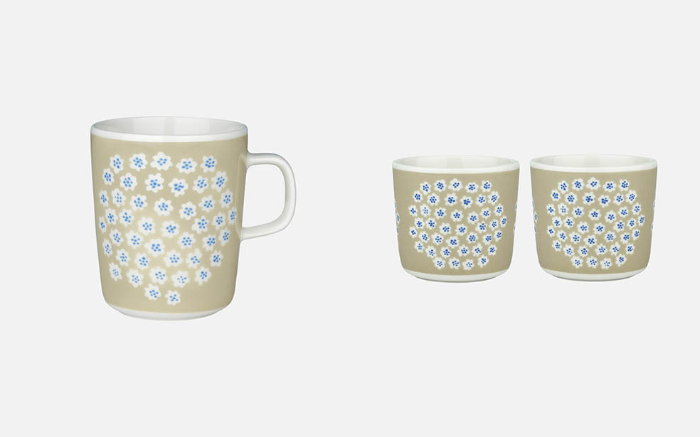 LifTe北欧の暮らし フィンランドのマリメッコが日本限定で販売開始するアンニカ・リマラデザインの新作ホームコレクション"プケッティ(Puketti/花束)"のマグカップとコーヒーカップセット