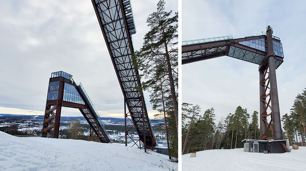 LifTe北欧の暮らし 2023年冬の北欧旅4日目後編で訪れたファールンにあるスポーツ施設「Lugnet」のスキージャンプ台