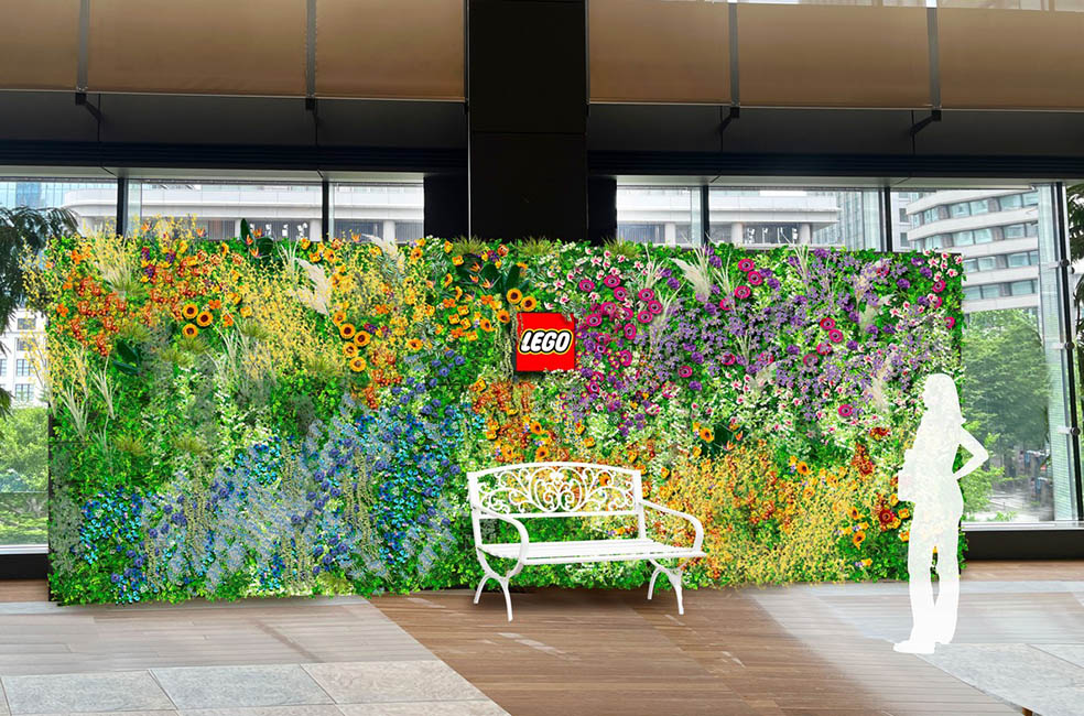 LifTe北欧の暮らし デンマーク レゴが8月7日(月)～8月27日(日)の期間丸の内エリアで開催するイベント「レゴ®フェスティバル in Marunouchi 2023」の新丸ビル3Fでは大人レゴで作られた花々のフォトスポットも誕生