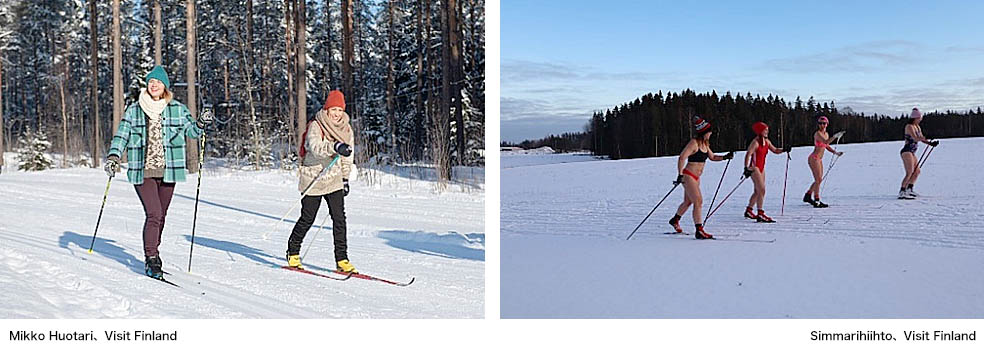 LifTe北欧の暮らし フィンランド政府観光局がオススメする2024年フィンランドで過ごせる楽しい過ごし方 クロスカントリースキーはフィンランドの国民的スポーツ ビキニ・スキー・イベントSimmarihiihto シンマリヒトも