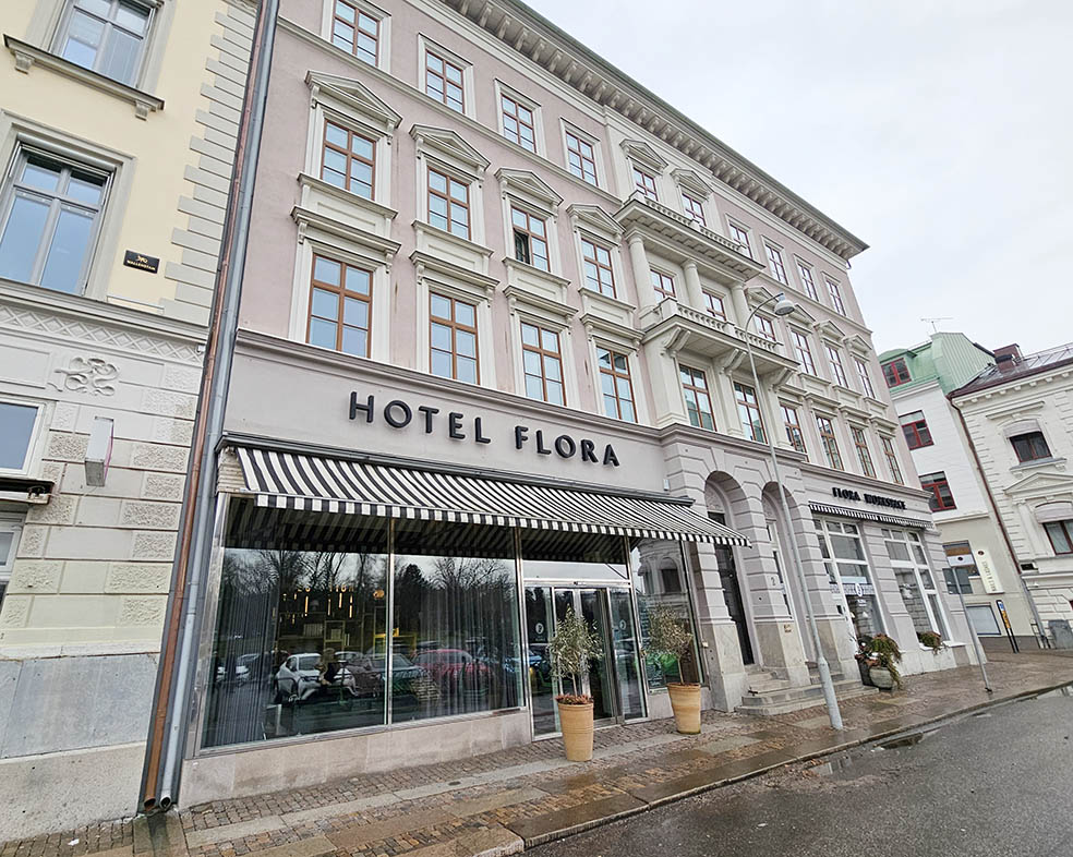 LifTe北欧の暮らし 編集部おすすめの次のスウェーデン旅行で宿泊したいホテル ヨーテボリにあるHOTEL FLORAホテルフローラの外観