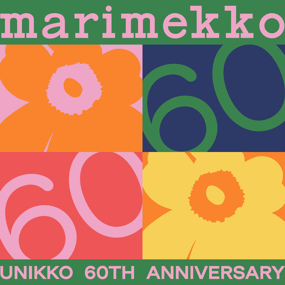 LifTe北欧の暮らし フィンランドのマリメッコが松屋銀座で4月17日からポップアップショップが展開されるウニッコ柄60周年を祝ったもの