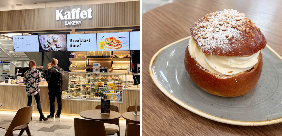 LifTe北欧の暮らし フィンランドのヴァンター空港到着ロビーの外にあるKaffet bakeryのラスキアイスプッラ