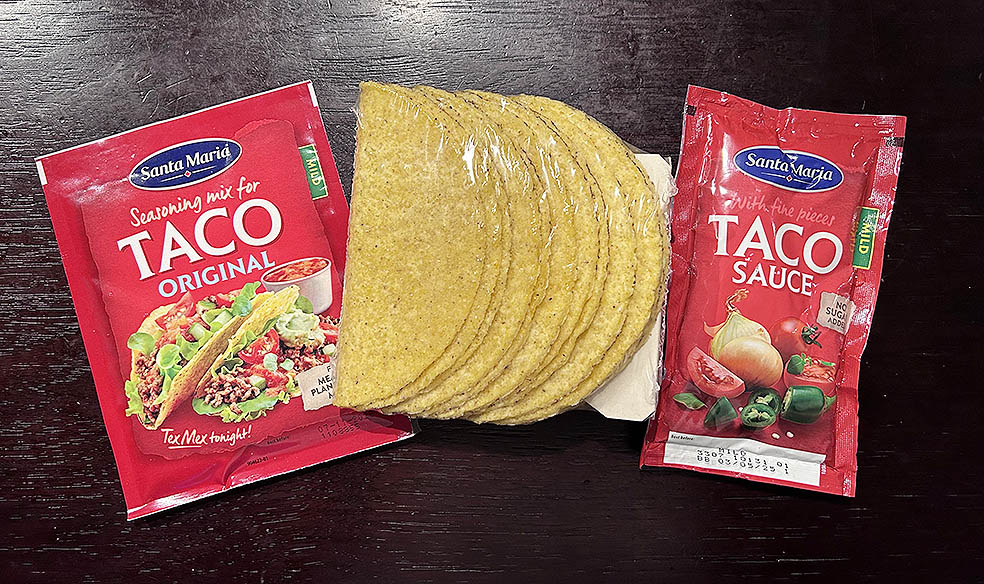 LifTe北欧の暮らし スウェーデンのテックス・メックス料理ブランド「サンタ・マリア」が日本で販売する「TACO KIT(タコキット)」にはタコソース、スパイス、タコシェルが入っている