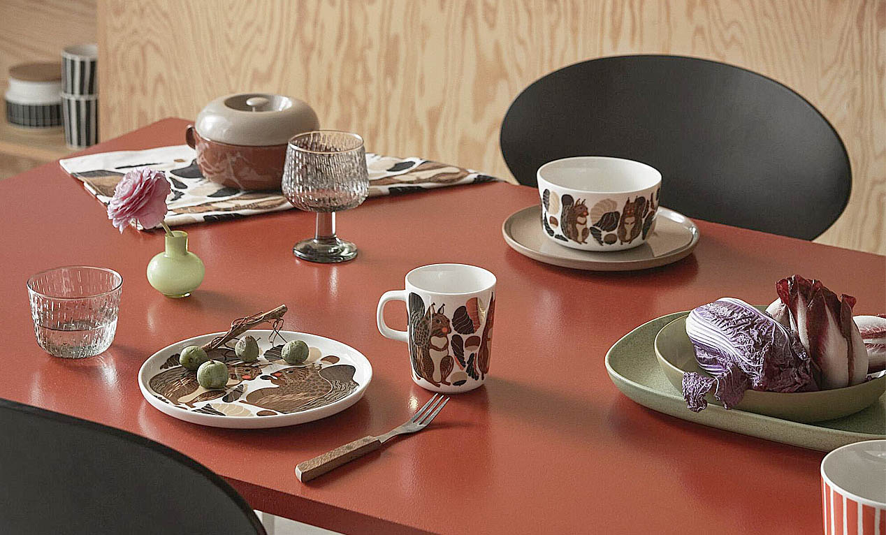 マリメッコ秋の新作ホームコレクションにリスが登場！ほっこりデザイン