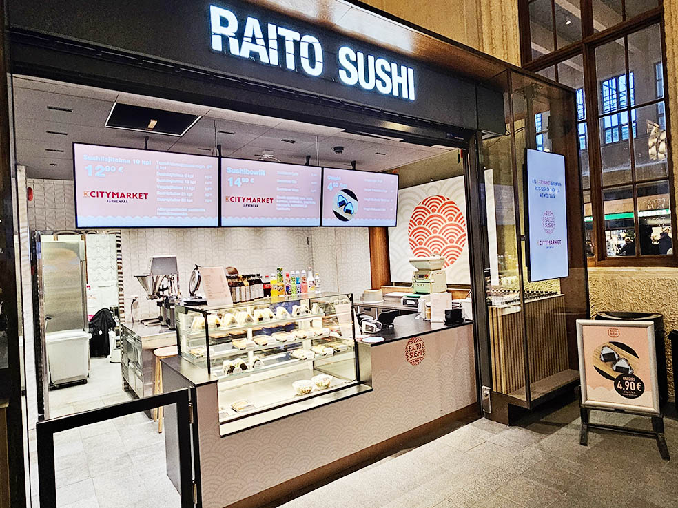 LifTe北欧の暮らし フィンランドのヘルシンキ中央駅にあるRaito sushiの外観