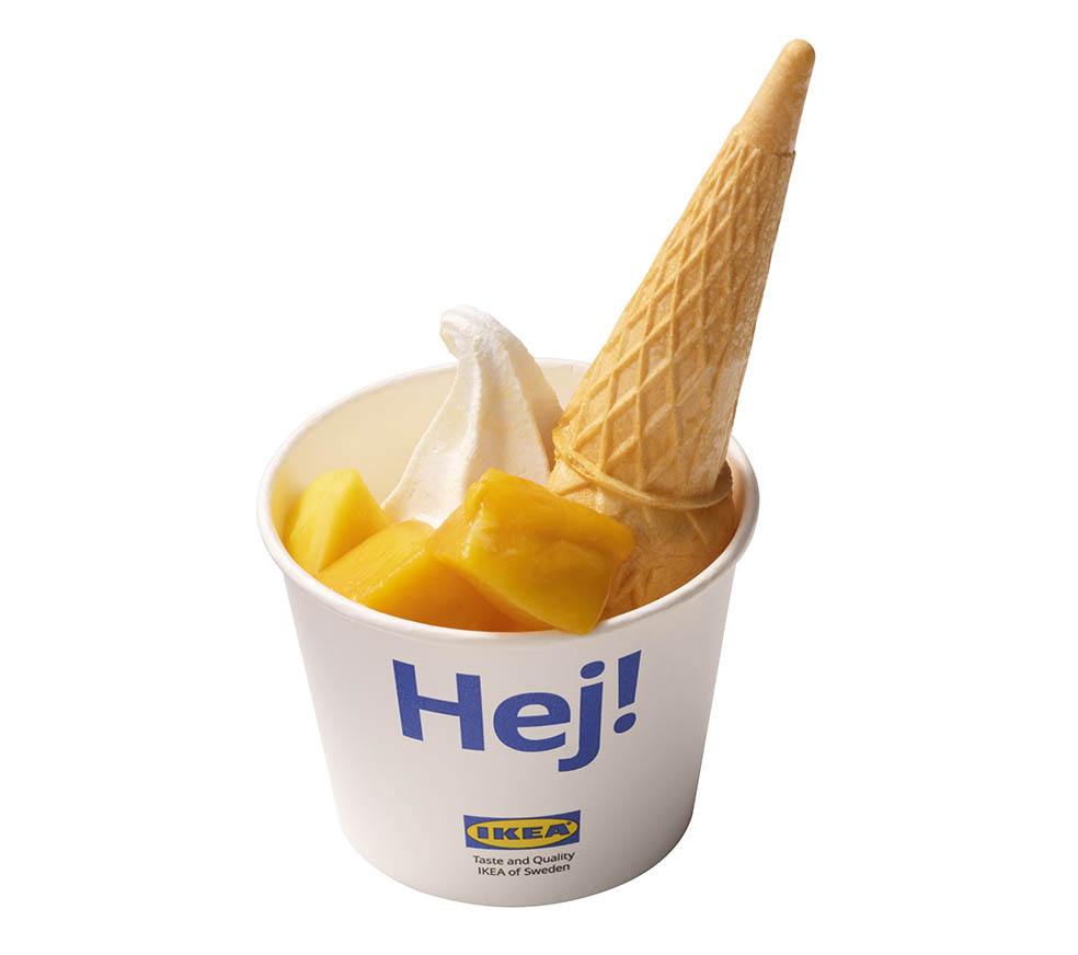 LifTe北欧の暮らし スウェーデン発祥のイケアが8月31日(日)まで開催する「マンゴーフェア」で提供される ごろごろマンゴーサンデー