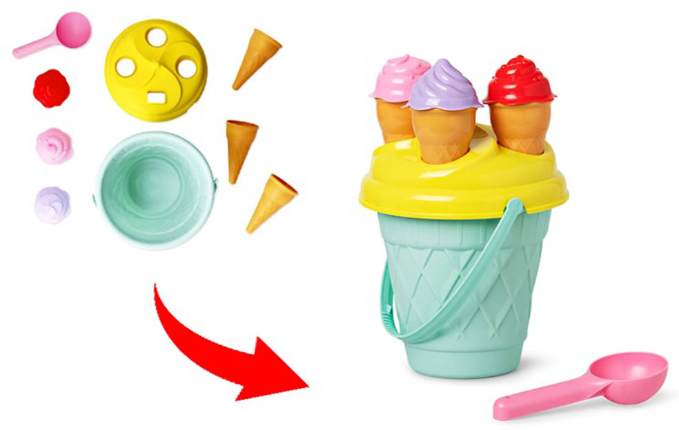 LifTe北欧の暮らし デンマーク発祥のフライングタイガー コペンハーゲンが夏の外遊び用アイテムとして販売している砂あそびセット（アイスクリーム）