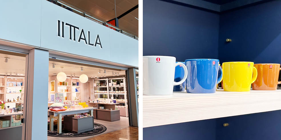 LifTe北欧の暮らし 2024年冬の北欧旅日記13日目で訪れたフィンランドのヴァンター空港内にあるイッタラショップ(IITTALA)