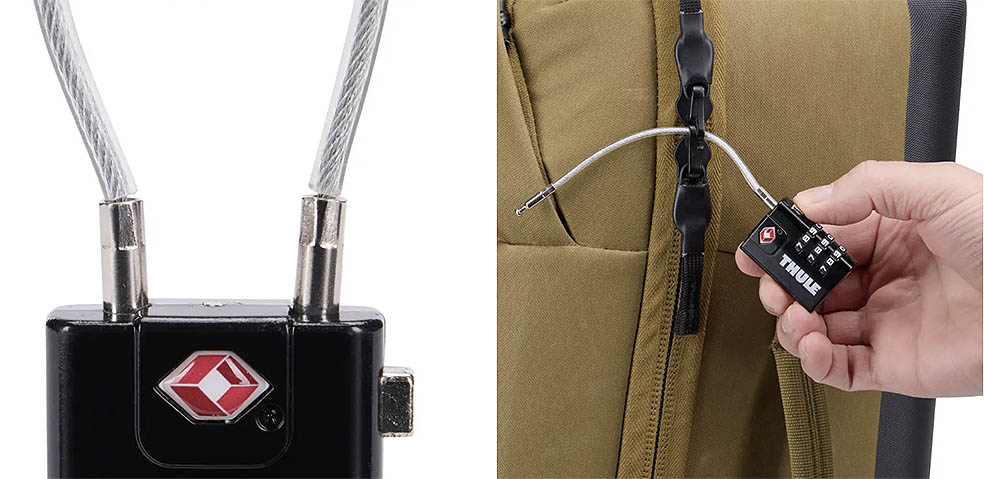 LifTe北欧の暮らし スウェーデンブランドTHULE(スーリー)から発売されたTASケーブルロック 旅行 旅行かばん 鍵