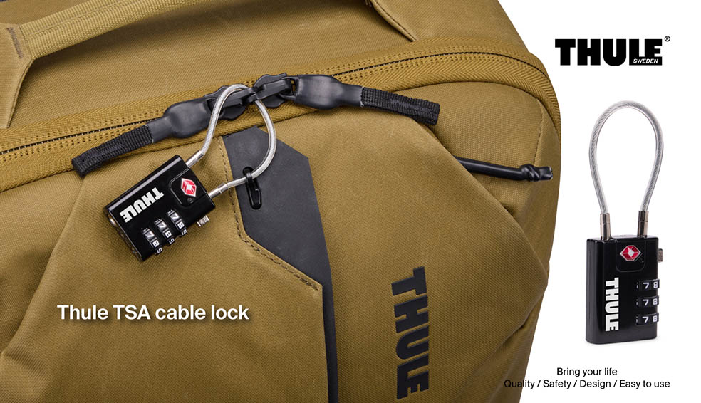 LifTe北欧の暮らし スウェーデンブランドTHULE(スーリー)から発売されたTASケーブルロック 旅行 旅行かばん 鍵