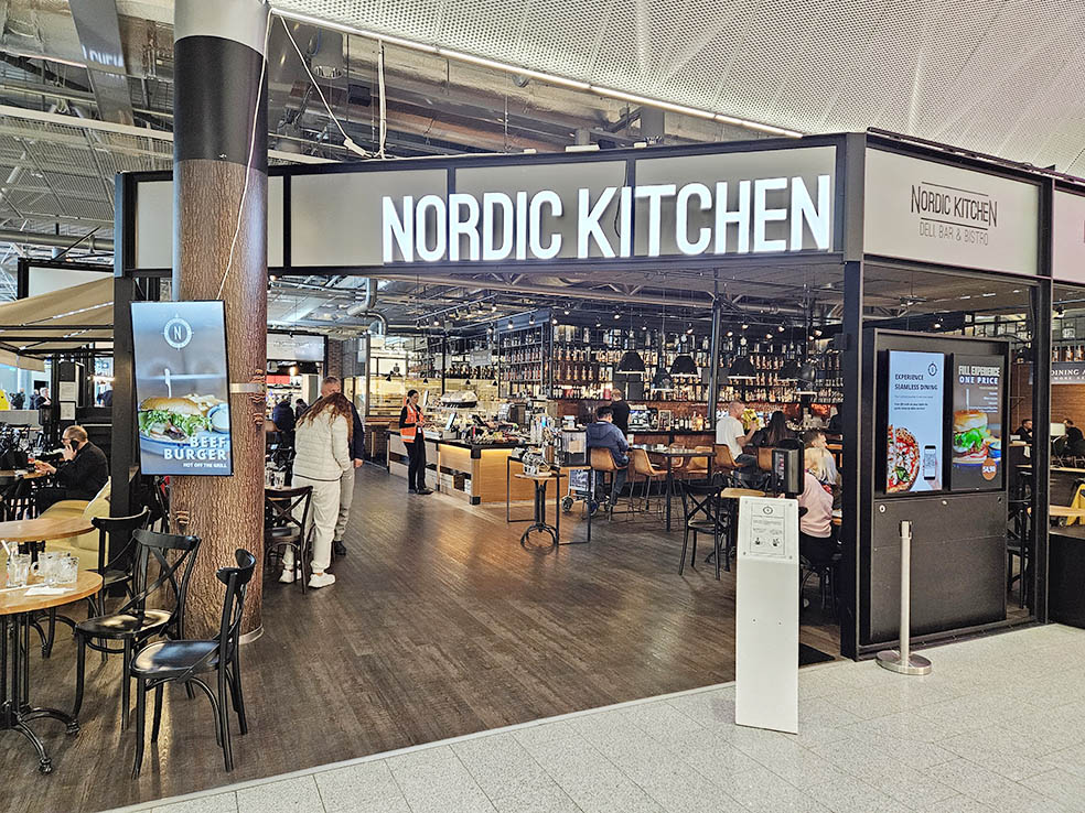 LifTe北欧の暮らし 2024年冬の北欧旅日記13日目で訪れたフィンランドのヴァンター空港内にあるレストラン「Nordic kitchen」