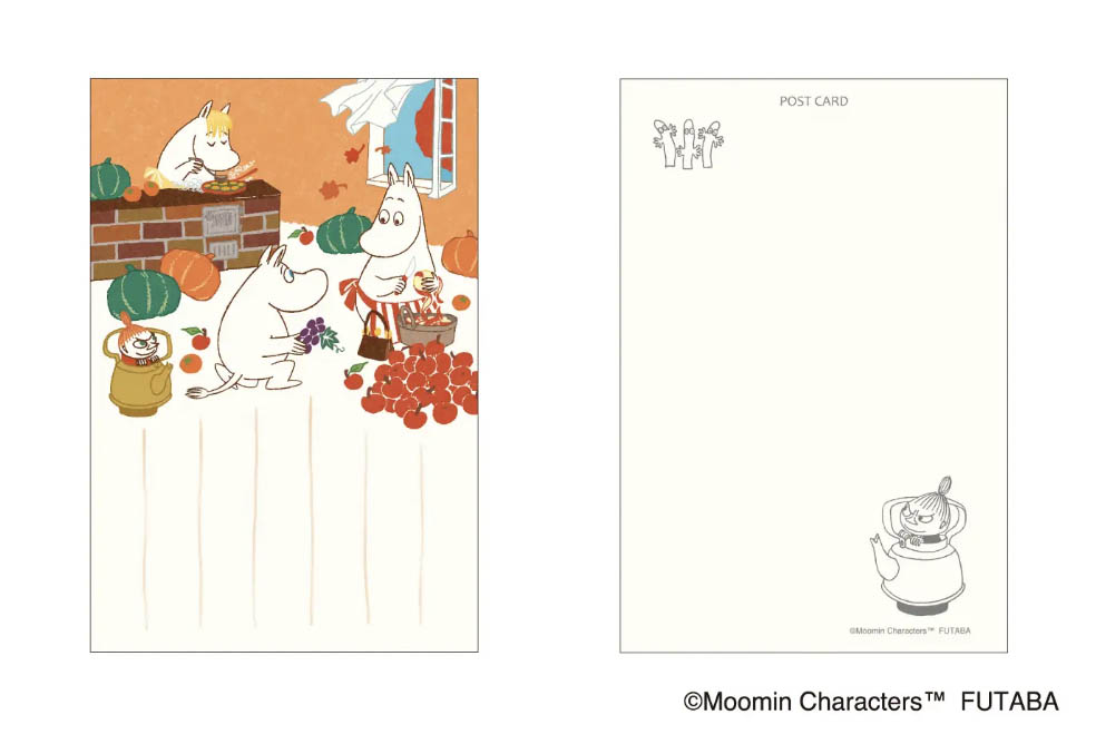 LifTe北欧の暮らし 8月18日から全国の郵便局と郵便局のオンラインショップで販売されるムーミンたちがデザインされた郵便はがき スノークのおじょうさん ムーミンママ リトルミイ