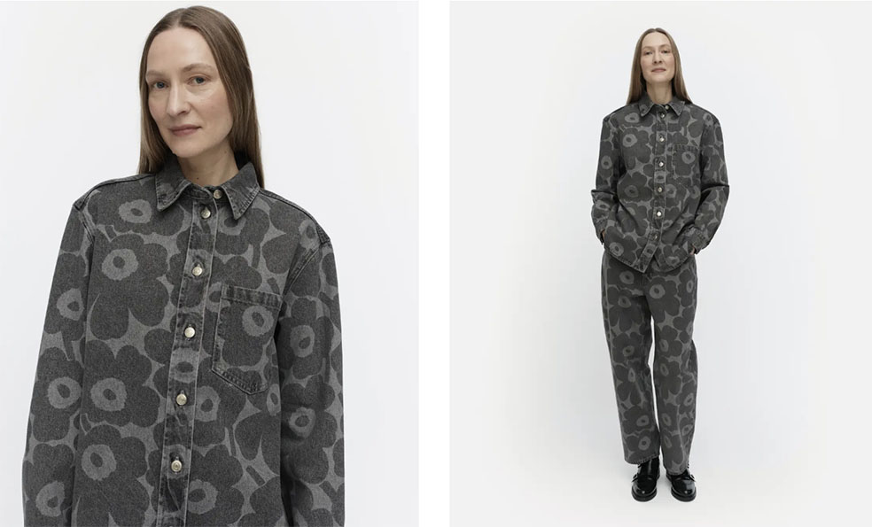 LifTe北欧の暮らし フィンランドのマリメッコから発売されたマリデニムの新作Unikko Vaihe デニムシャツとデニムパンツ