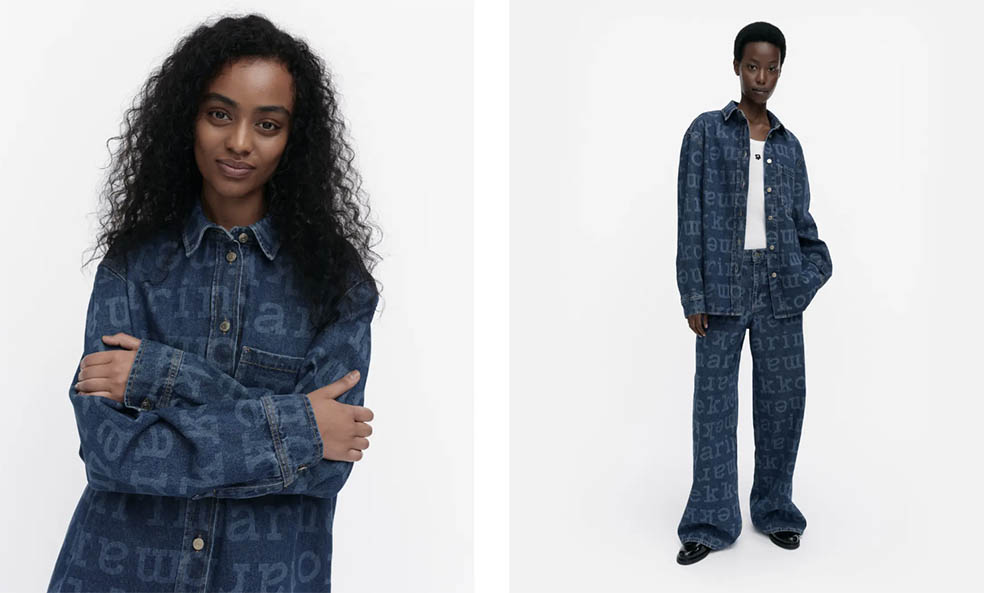 LifTe北欧の暮らし フィンランドのマリメッコから発売されたマリデニムの新作Logo Vaihe デニムシャツとデニムパンツ