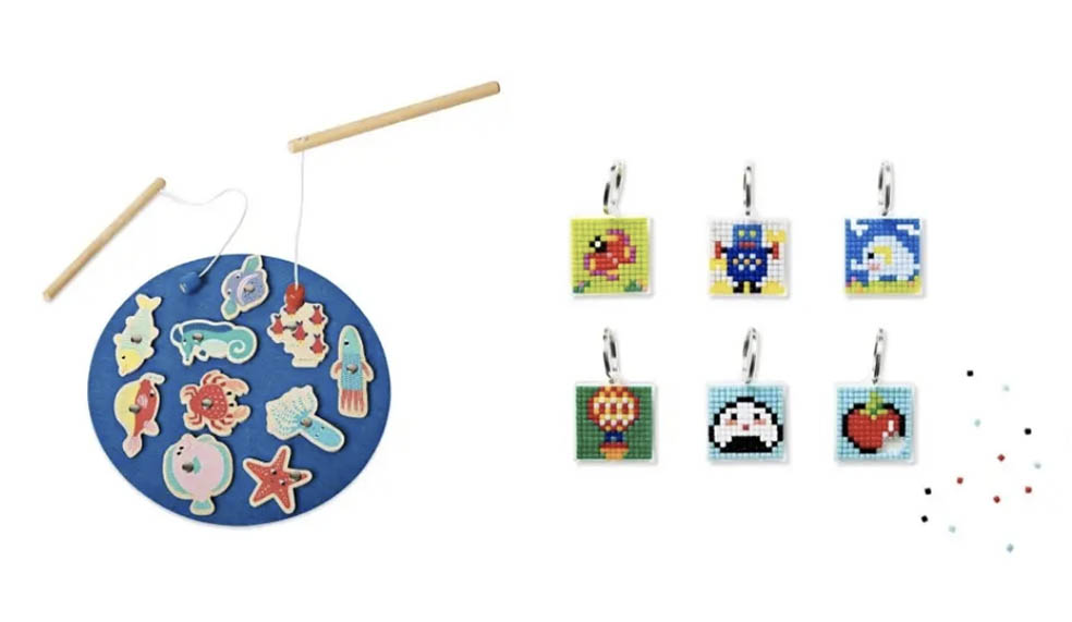 LifTe北欧の暮らし デンマーク発祥のライフスタイル雑貨ストア「フライングタイガーコペンハーゲン」が10月3日(金)に長野初出店となるイオンモール須坂ストア店をオープン 販売される釣りゲームとDIYキーリング