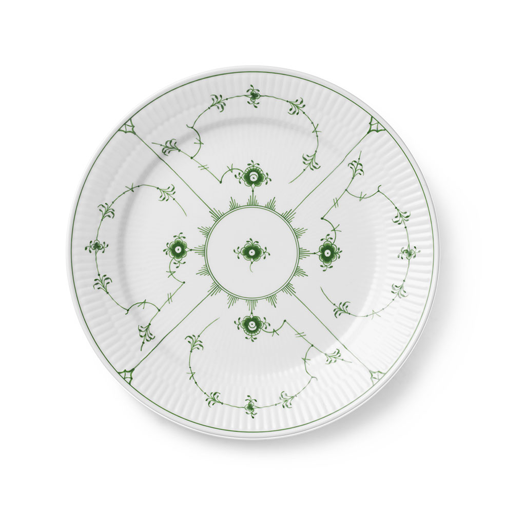 LifTe北欧の暮らし デンマークの老舗陶磁器ブランド ロイヤル コペンハーゲンが復刻発売するアルネ・ヤコブセンが愛したグリーンフルーテッド プレインのプレート 25CM