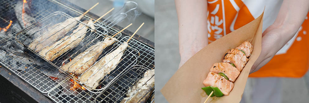 LifTe北欧の暮らし ノルウェー 9月19日(金)から21日(日)までスカイツリーがある東京ソラマチで開催されるノルウェーシーフードフェスで提供されるサバヌーヴォーの炭火焼きとノルウェーサーモンのBBQ