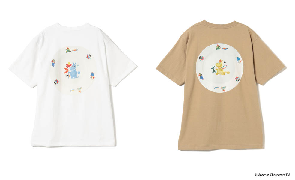 LifTe北欧の暮らし フィンランド出身の小説家トーベ・ヤンソンが描いたムーミンの小説が誕生して今年で80周年ということでビームスとコラボ 販売されるT-SHIRT プレートにはムーミンとスノークのおじょうさんが描かれている