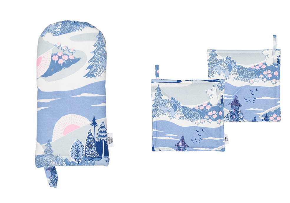 LifTe北欧の暮らし フィンランド 9月10日から発売されるムーミンアラビアと赤十字がコラボをした新コレクション「Home at Last（ホーム アット ラスト）」ミトンとポットホルダー