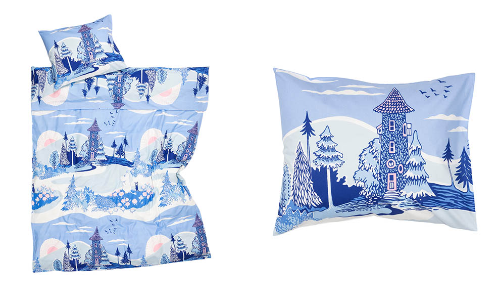 LifTe北欧の暮らし フィンランド 9月10日から発売されるムーミンアラビアと赤十字がコラボをした新コレクション「Home at Last（ホーム アット ラスト）」ベッドカバーセットと枕カバーセット