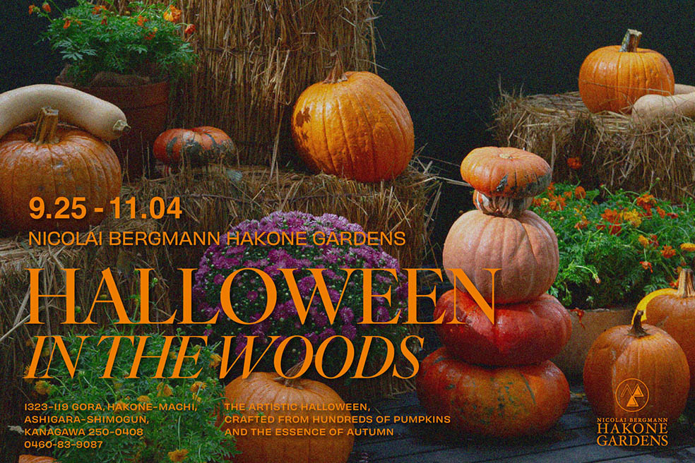 LifTe北欧の暮らし デンマーク出身のフラワーアーティスト ニコライ・バーグマンが手がける「ニコライ バーグマン 箱根 ガーデンズ」で11月4日まで開催されているハロウィンイベント メインビジュアル