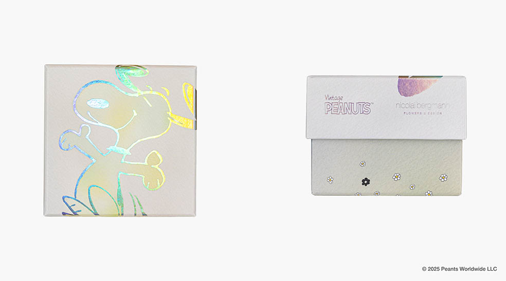 LifTe北欧の暮らし デンマーク出身のフラワーアーティスト ニコライ・バーグマンがフラワーボックス誕生25周年を記念して 今年75周年を迎えるピーナッツ(スヌーピー)とコラボしたアイテム「Nicolai Bergmann meets PEANUTS」