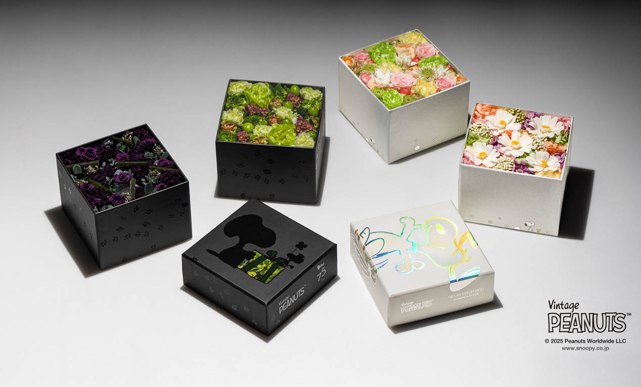 スヌーピーが花に舞う ニコライ・バーグマン25周年×ピーナッツ75周年