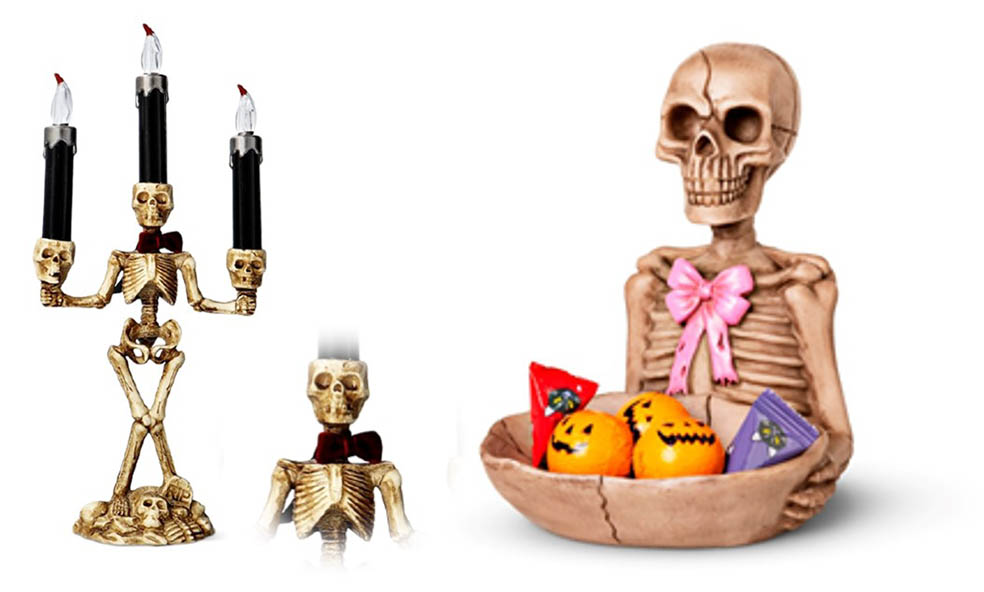 LifTe北欧の暮らし デンマーク発祥のフライングタイガーコペンハーゲンが2025年秋までに発売するハロウィンアイテムのLEDガイコツキャンドルとガイコツのボウル
