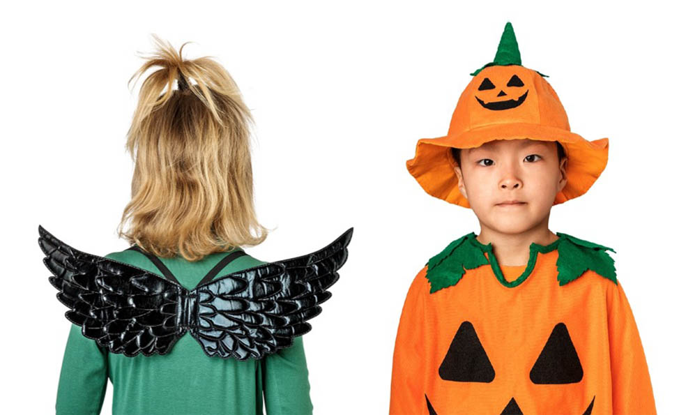 LifTe北欧の暮らし デンマーク発祥のフライングタイガーコペンハーゲンが2025年秋までに発売するハロウィンアイテムの羽(キッズ)とパンプキンハット(キッズ)