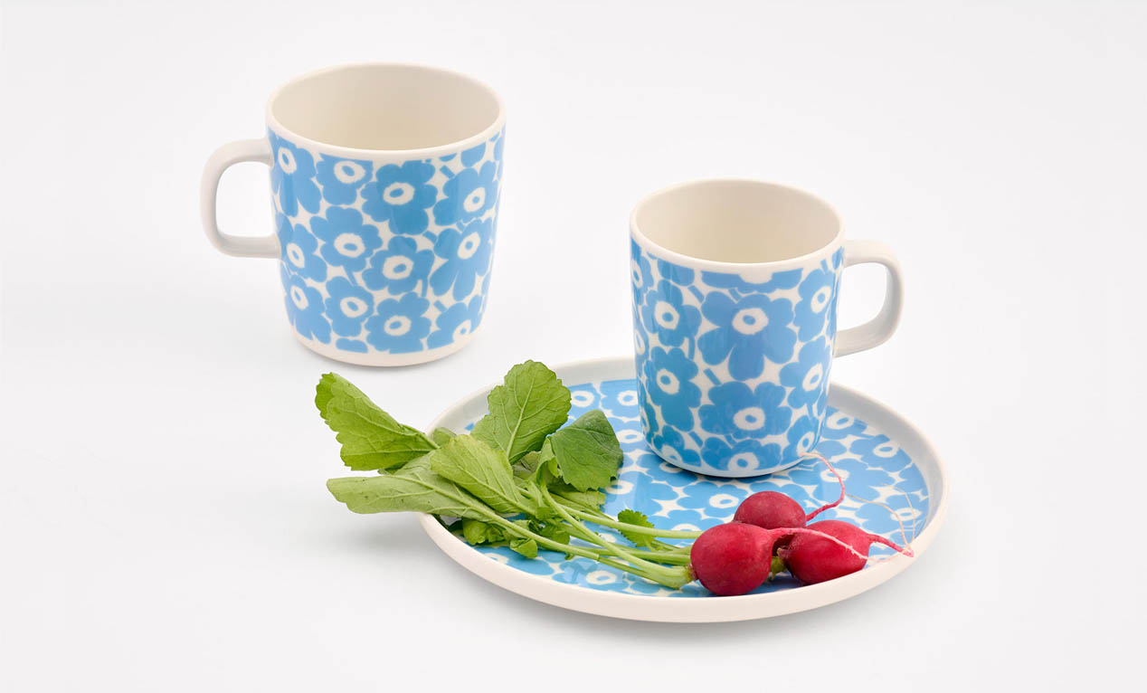 マリメッコからスカイブルーのUnikko登場！アジア限定マグ＆プレートが