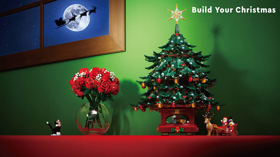 LifTe北欧の暮らし デンマーク発祥のレゴがホリーデーシーズンに渋谷の渋谷キャストガーデンで開催するイベント「Build Your Christmas(ビルド ユア クリスマス)」で展示される大人レゴで作られてたクリスマスデコレーション
