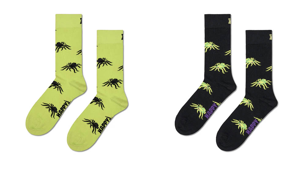 LifTe北欧の暮らし スウェーデンのストックホルムで生まれたソックスブランド「Happy socks(ハッピーソックス)」のハロウィン新商品クルー丈 ソックス (スパイダー)