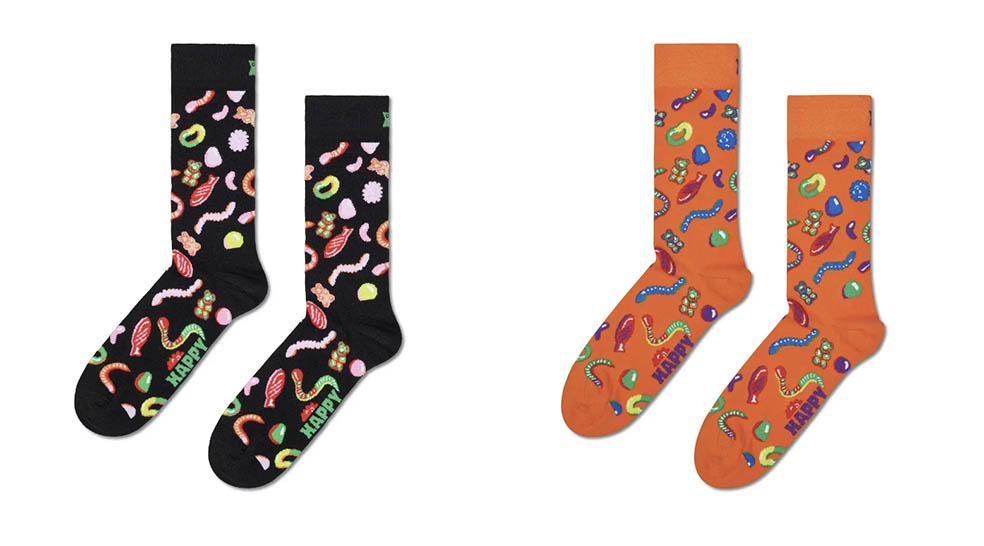 LifTe北欧の暮らし スウェーデンのストックホルムで生まれたソックスブランド「Happy socks(ハッピーソックス)」のハロウィン新商品クルー丈 ソックス (キャンディー)