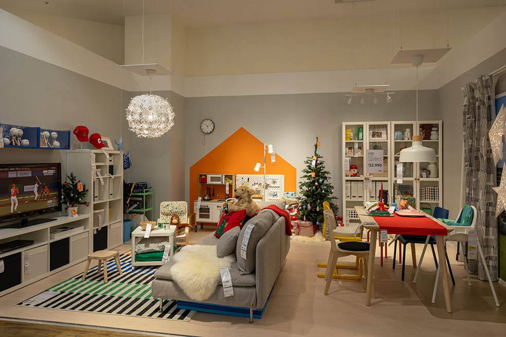 LifTe北欧の暮らし スウェーデン発祥のイケアが広島県に初オープン 店内に設置されるルームセット イオンモール広島府中