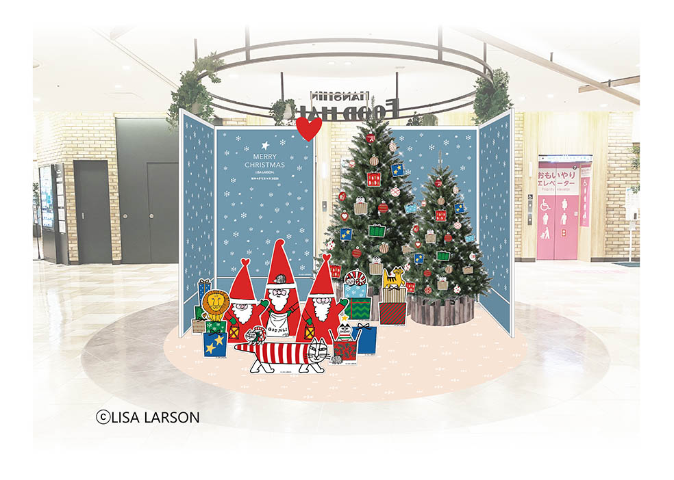 LifTe北欧の暮らし スウェーデンの陶芸家リサ・ラーソンのデザインで一色になる阪神梅田本店のクリスマスイベントのフォトスポット