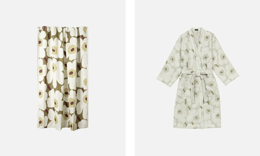 LifTe北欧の暮らし フィンランドのマリメッコが東京大丸に新店舗をオープンし限定で販売するウニッコのシャワーカーテンとバスローブ