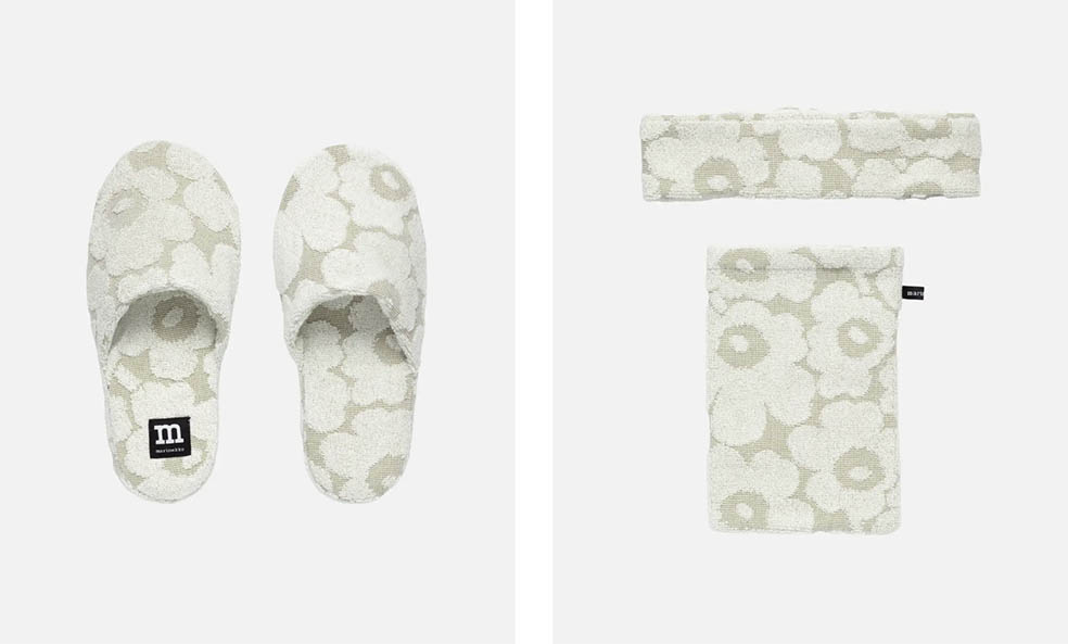 LifTe北欧の暮らし フィンランドのマリメッコが東京大丸に新店舗をオープンし限定で販売するウニッコのスリッパとウォッシュセット