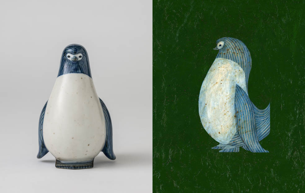 LifTe北欧の暮らし 11月1日から12月22日まで愛知県の瀬戸のやきもの体験型複合施設 STUDIO 894（スタジオ ヤクシ)で開催される福田利之の個展で展示される作品 ペンギン