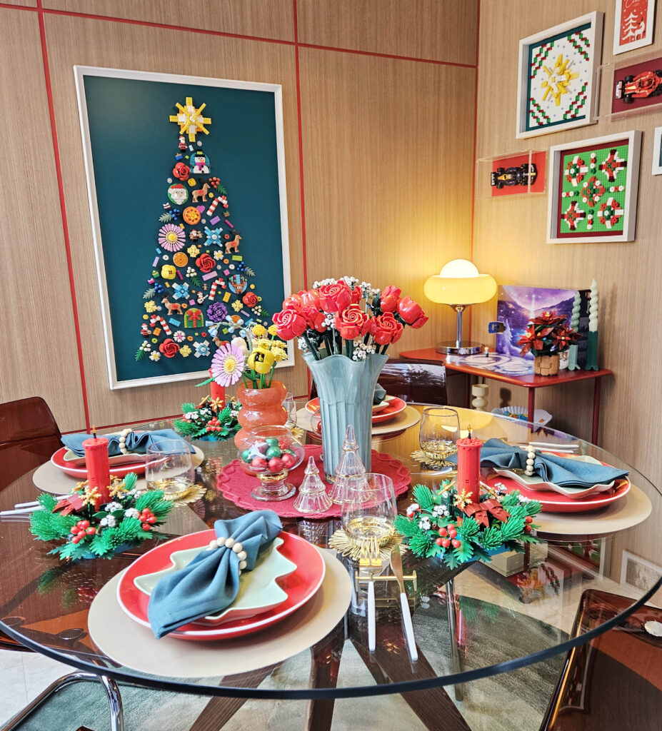 LifTe北欧の暮らし デンマーク発祥のレゴが11月14日(金)から16日(日)の3日間、渋谷キャスト ガーデンで開催しているイベント「Build Your Christmas(ビルド ユア クリスマス)」で設置されているレゴがたくさん使用されているダイニング