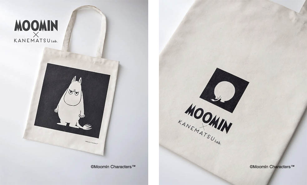 LifTe北欧の暮らし ムーミンと銀座かねまつがコラボして発売されたトートバッグ フィンランドのトーベ・ヤンソンが描いたアングリームーミンとムーミンのまんまるおしり