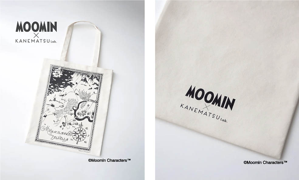 LifTe北欧の暮らし ムーミンと銀座かねまつがコラボして発売されたトートバッグ フィンランドのトーベ・ヤンソンが描いたムーミン谷のマップ