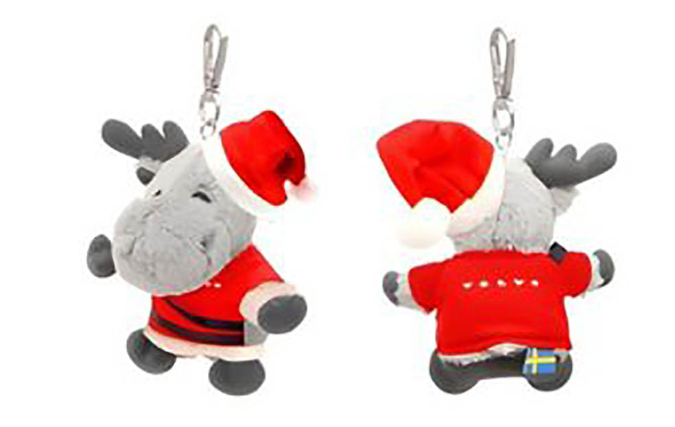 LifTe北欧の暮らし 埼玉県飯能市のメッツァビレッジで開催されている「メッツァの北欧クリスマス2025」で12月13日に開催される スウェーデンブランド「ボルボ」のイベントでアンケートでもらえるサンタエルクキーホルダー