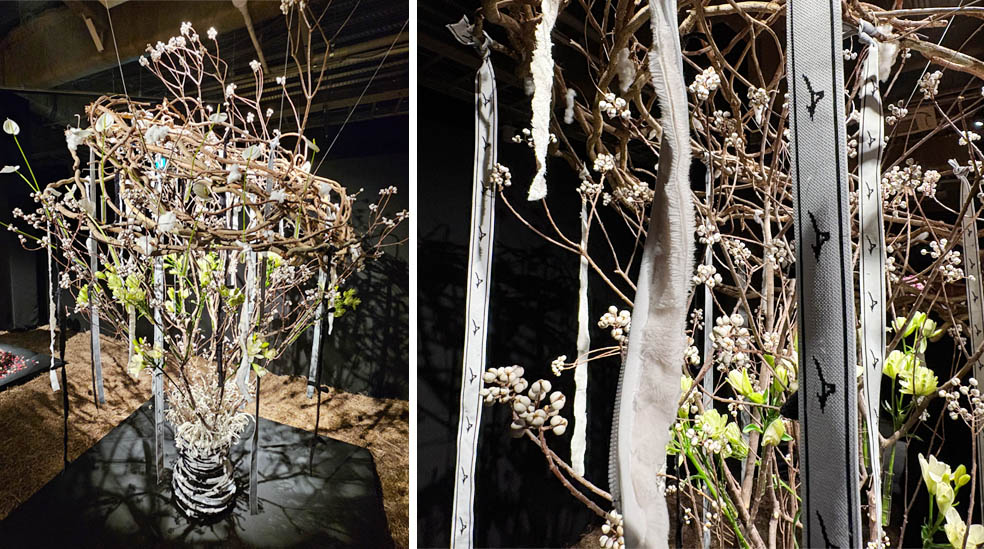 LifTe北欧の暮らし デンマーク出身のフラワーアーティスト ニコライ・バーグマンがフラワーボックス生誕25周年を記念して開催している特別展「KUMIAWASE -25年の軌跡を、25のフラワーアートと組み合わせで紡ぐ5日間-」スポーツブランドMIZUNO(ミズノ)とのコラボアート