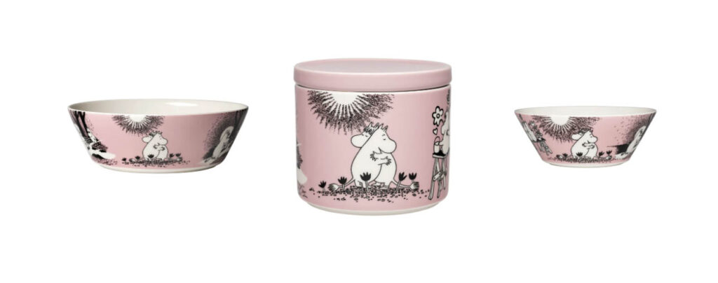 LifTe北欧の暮らし フィンランドのムーミンアラビア から2026年発売されるLOVE(ラブ)マグの30周年記念コレクション サービングボウル 蓋付きジャー ボウル スノークのおじょうさん