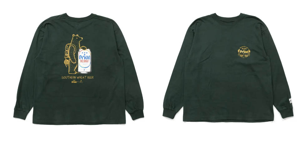 LifTe北欧の暮らし スウェーデン出身のアーティストJonas Claesson（ヨナス・クレッソン）とオリオンビールがコラボして ORION BEER LONG SLEEVE TEE ロングスリーブTシャツ ロンT