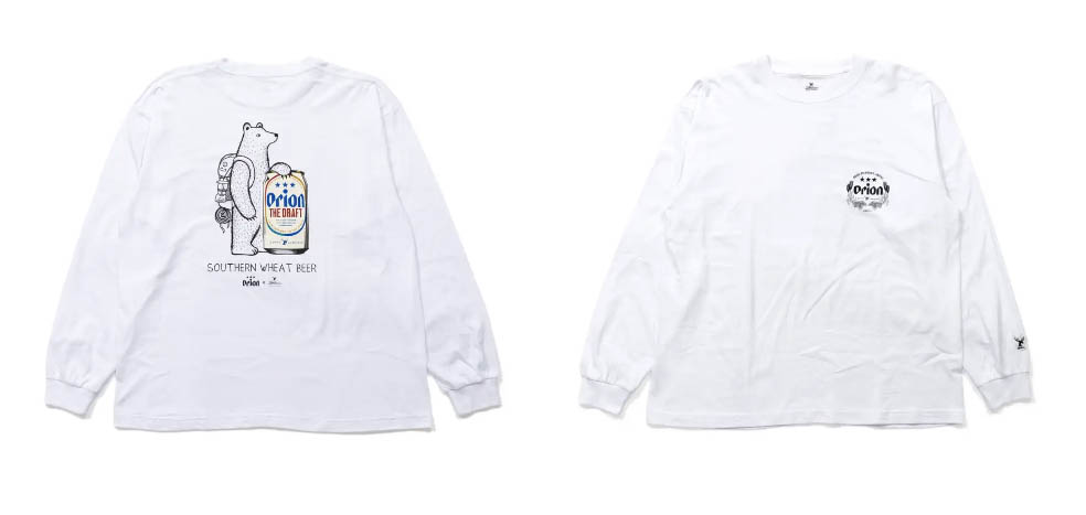 LifTe北欧の暮らし スウェーデン出身のアーティストJonas Claesson（ヨナス・クレッソン）とオリオンビールがコラボして ORION BEER LONG SLEEVE TEE ロングスリーブTシャツ ロンT